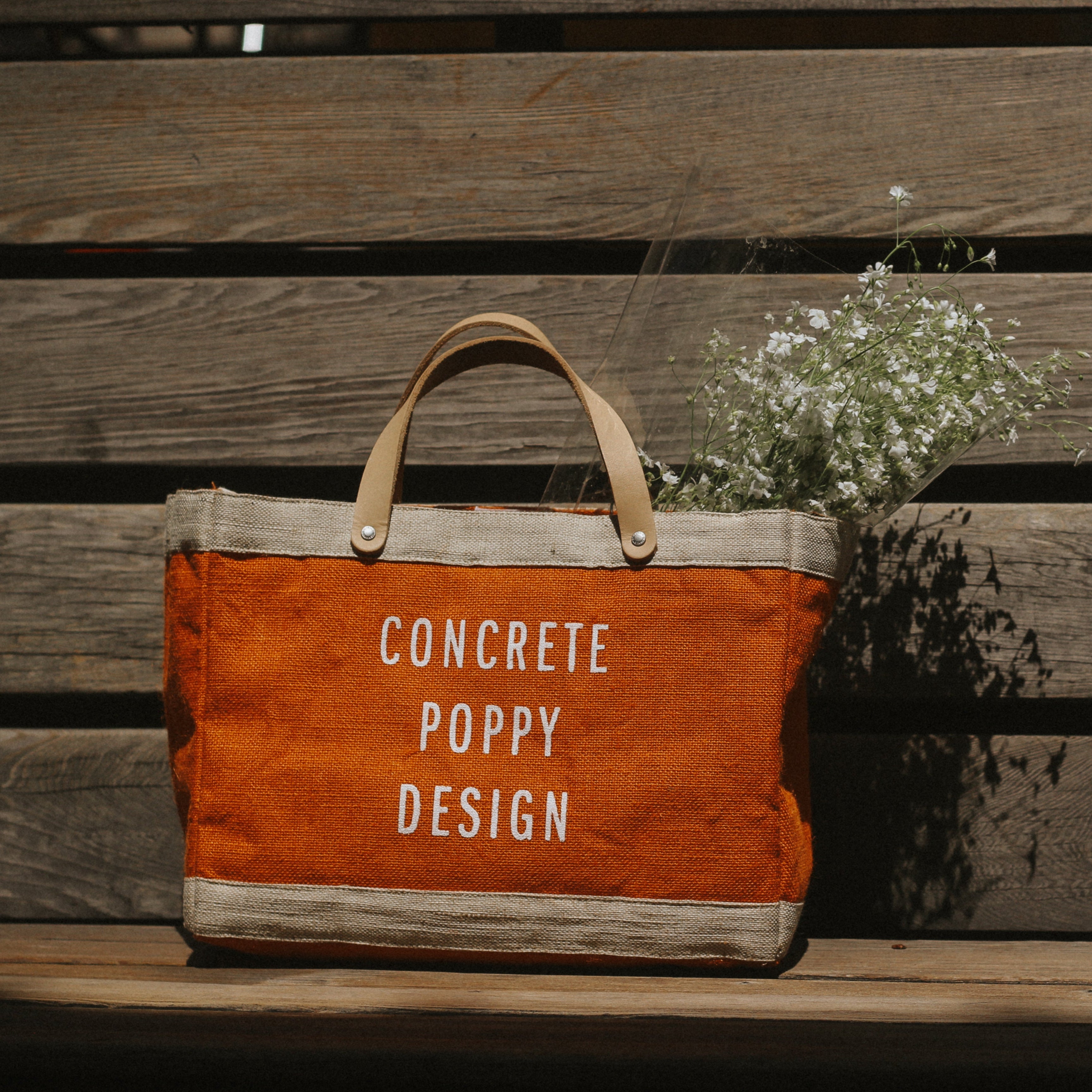The Market Bag – Concrete Poppy Design