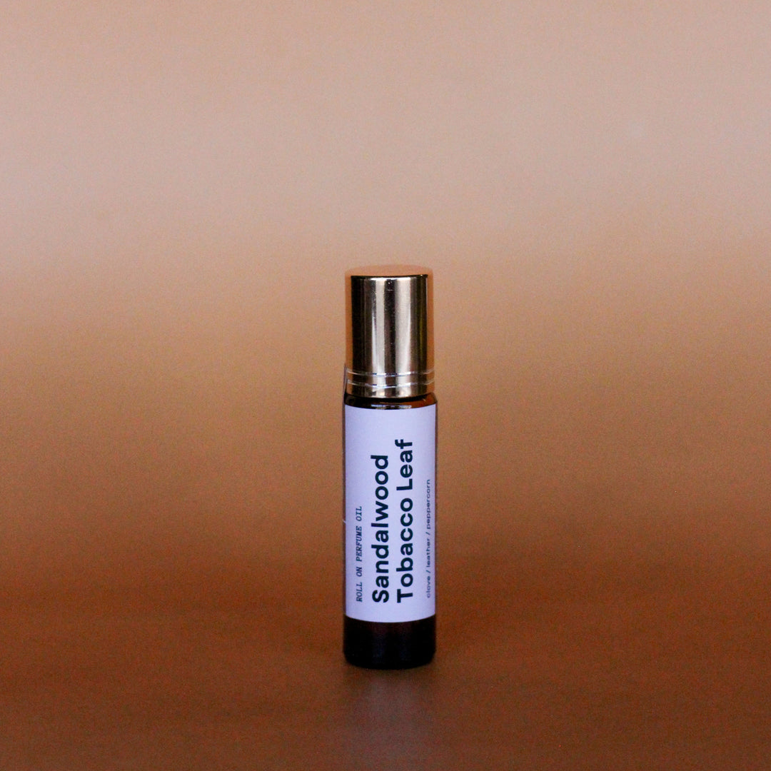 Sandalwood Tobacco Leaf: Roll-On Perfume