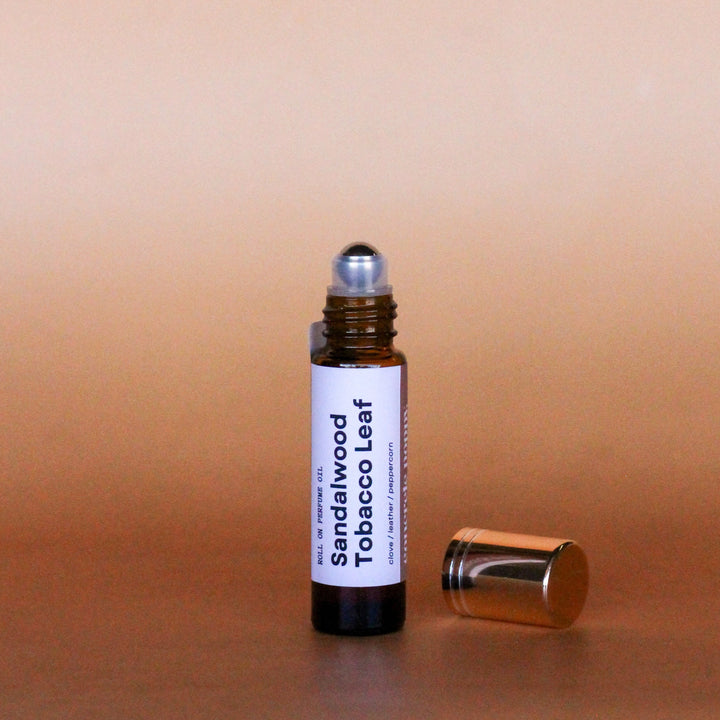 Sandalwood Tobacco Leaf: Roll-On Perfume