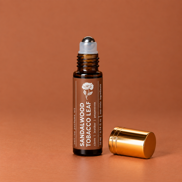 Sandalwood Tobacco Leaf: Roll-On Perfume